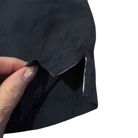 Vintage 90s Nike Men's Blue Nylon Sweat Shorts Mini Swoosh Size S - Picture 2 of 9